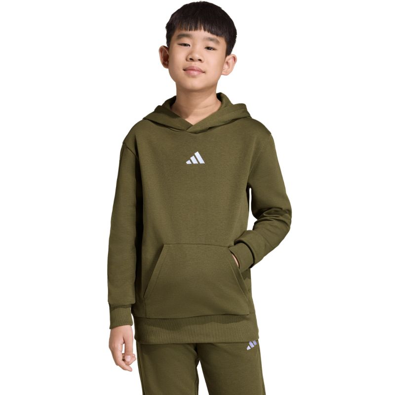 adidas Essentials Hoodie 225 olive KS0367 128 cm kapucnis pulóver