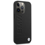 DC Etui BMW iPhone 14 Pro 6,1" czarny/black hardcase Signature Logo Imprint Magsafe fekete telefontok