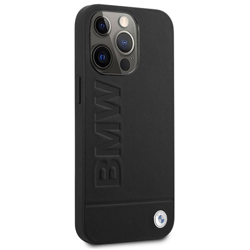 DC Etui BMW iPhone 14 Pro 6,1" czarny/black hardcase Signature Logo Imprint Magsafe fekete telefontok