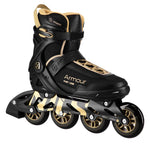 Nils Extreme ARMOUR black and gold roller skates size 41 arany görkorcsolya