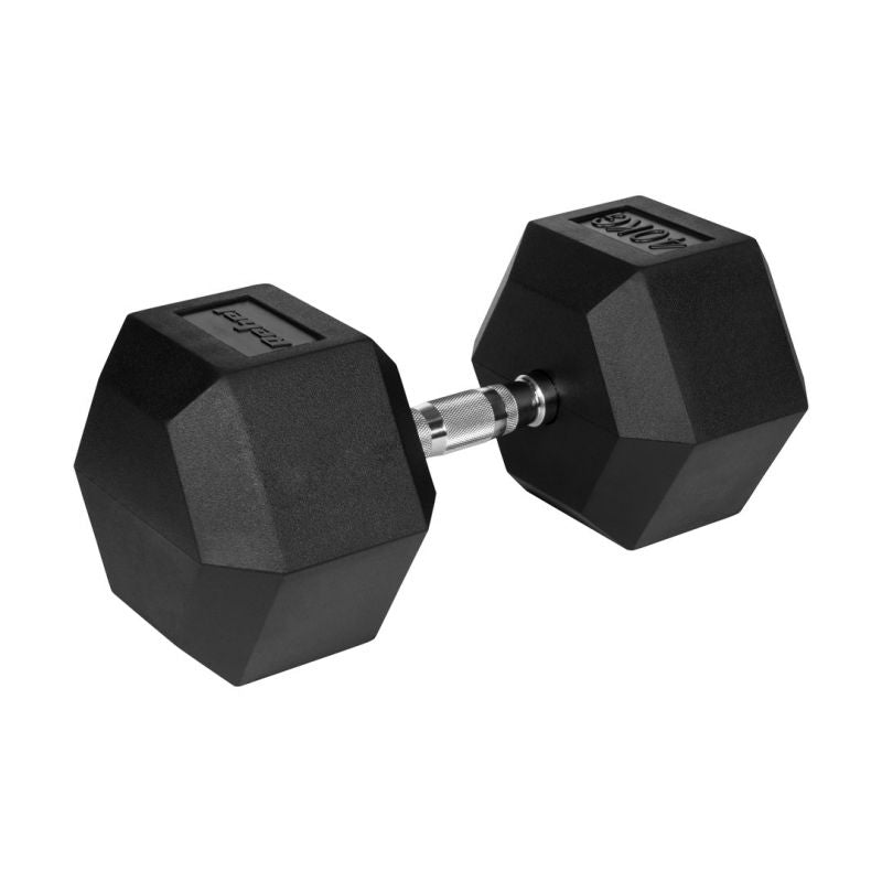 Rebel 40 kg ACTIVE HEX Rubber-Coated Cast Iron Dumbbell edzőfelszerelés RBA-2325-40