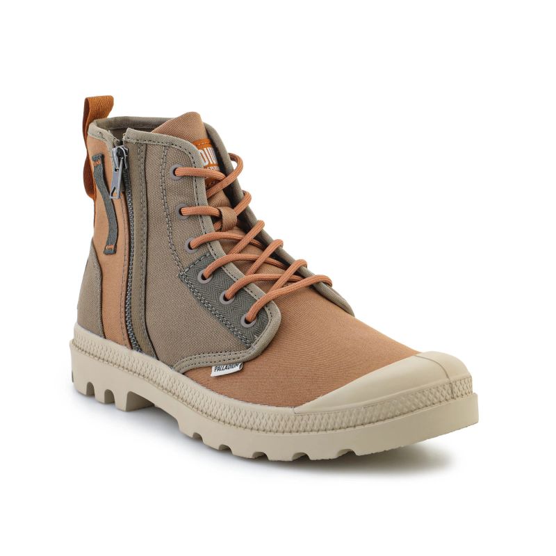 Palladium Men's Pampa Detroit Zip SU 04612-961-M Dusky Green/ barna táska