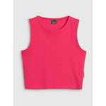 Women's knitted crop top 4F
