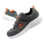 Skechers Bounder children's sports with Velcro, lightweight, fashionable gray szürke utcai cipő