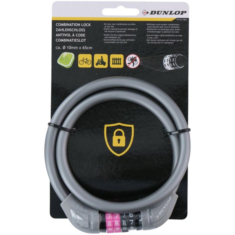 Dunlop bike lock cable, code szürke kiegészítő 1042510