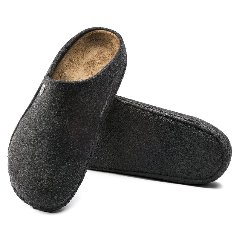 Birkenstock Zermatt Cozy Home Anthracite Wool Felt Slippers Regular Wide (1014938) utcai cipő
