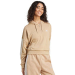 Women's Essentials 3-Stripes French Terry Hoodie Quarter Zip Beige JX7676 2xs kapucnis pulóver