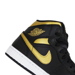 AIR Jordan 1 Mid (GS) Basketball Black/Metallic Gold - arany cipő