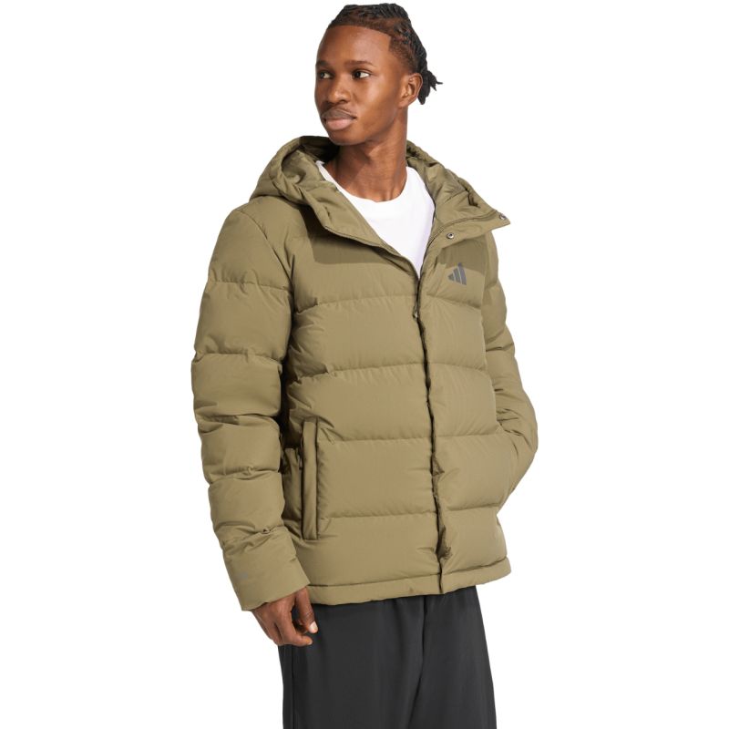 adidas Men's Helionic Climawarm Hoodie Jacket Olive JX0580 General