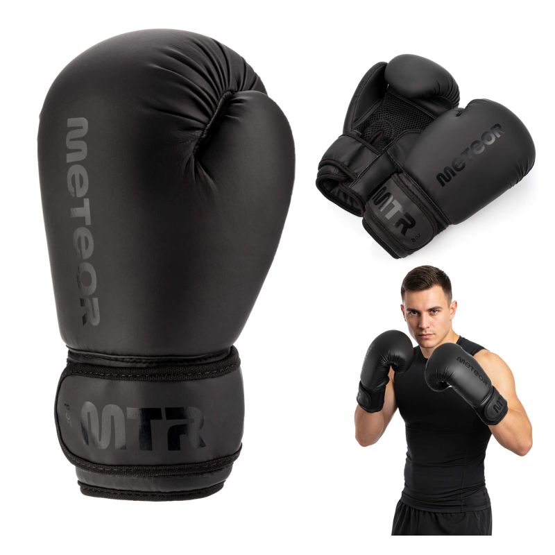 Meteor 12 oz Training Boxing Gloves, Velcro, PU uniw kesztyű