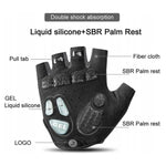 Rockbros XXL cycling gloves with gel inserts - gray xxl \ czarny || szary kesztyű