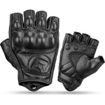 Rockbros 16220006005 leather motorcycle gloves - black fekete kesztyű