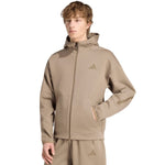 Adidas Men's ZNE Full Zip sweatshirt beige bézs pulóver KF3828