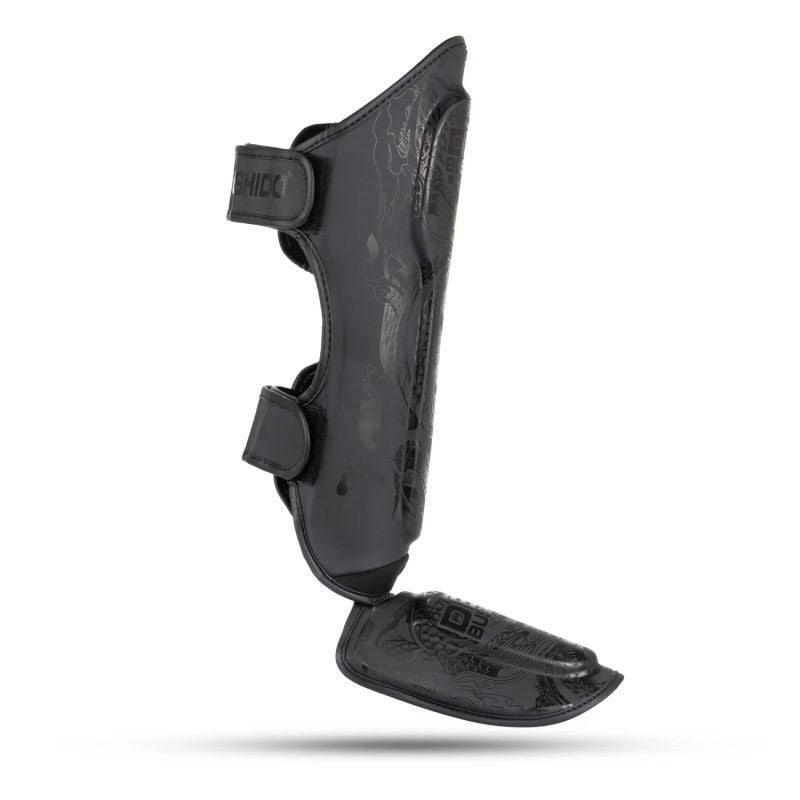DBX Bushido Black Dragon Shin Guards | fekete sípcsontvédő SP-10BlackDragon