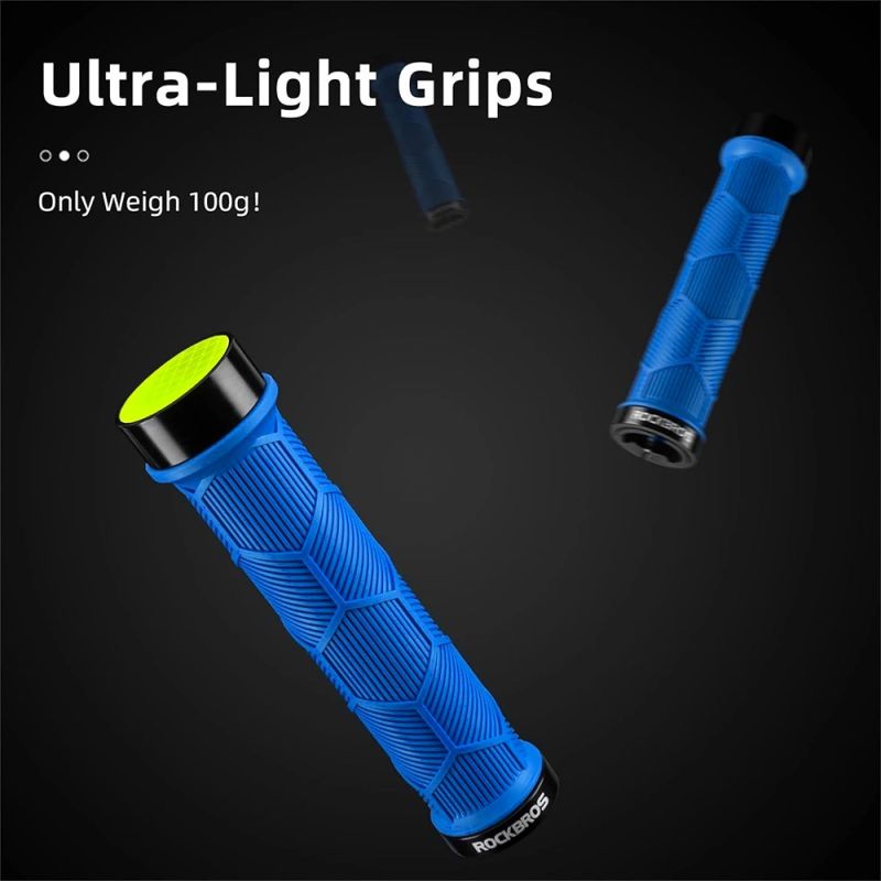 Rockbros 40720007003 bicycle grips with reflector - blue