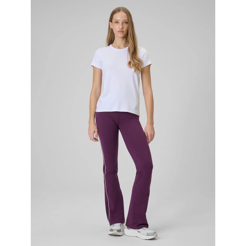 4F Women's slim plain T-shirt póló 4FRAW25TTSHF3623-10S