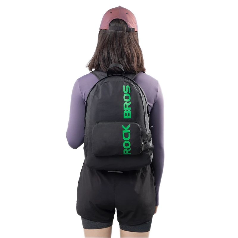 Rockbros H10-BK sports foldable backpack 18 l - black fekete hátizsák