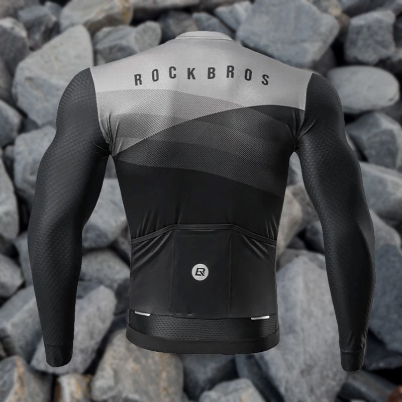 Rockbros 15120009005 Long Sleeve Cycling Jersey Spring/Summer - Black