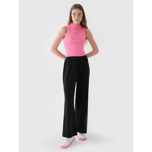 4f Women's 4FRAW24TTROF1352-20S Velour Wide Leg Sweatpants Ruházat