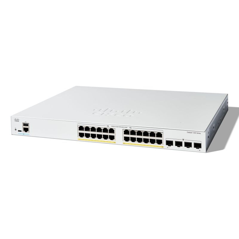 4F Cisco Network Links Managed L2/L3 Gigabit Ethernet (10/100/1000) fehér kiegészítő C1200-24FP-4G