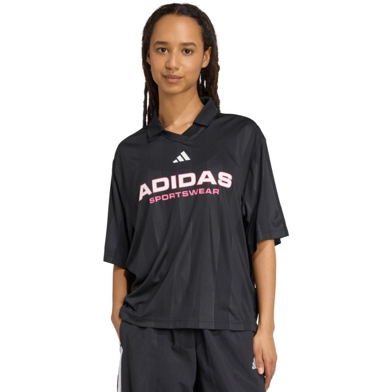 adidas Tiro Q4 Polo Women's T-Shirt Black JN2749 Ruházat