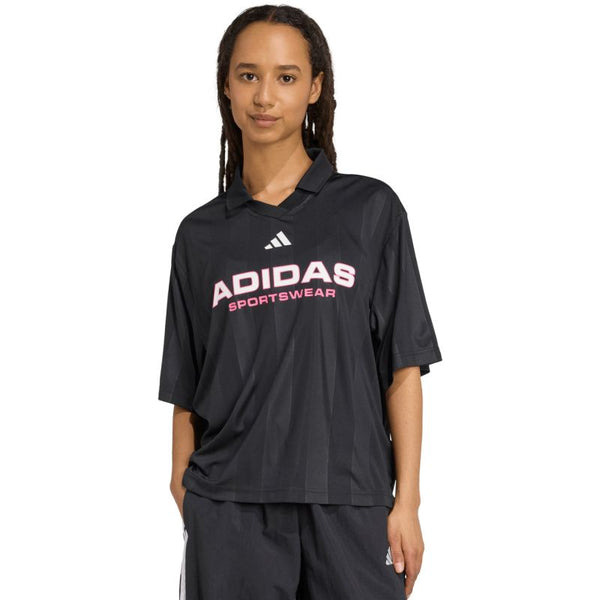 adidas Tiro Q4 Polo Women's T-Shirt Black JN2749 Ruházat