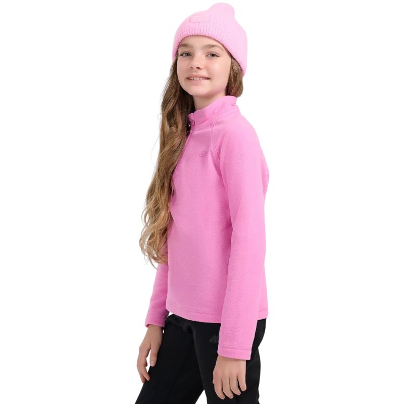 4f Fleece sweatshirt for girls F060 fuchsia 4FJWAW25UFLEF060 55S General