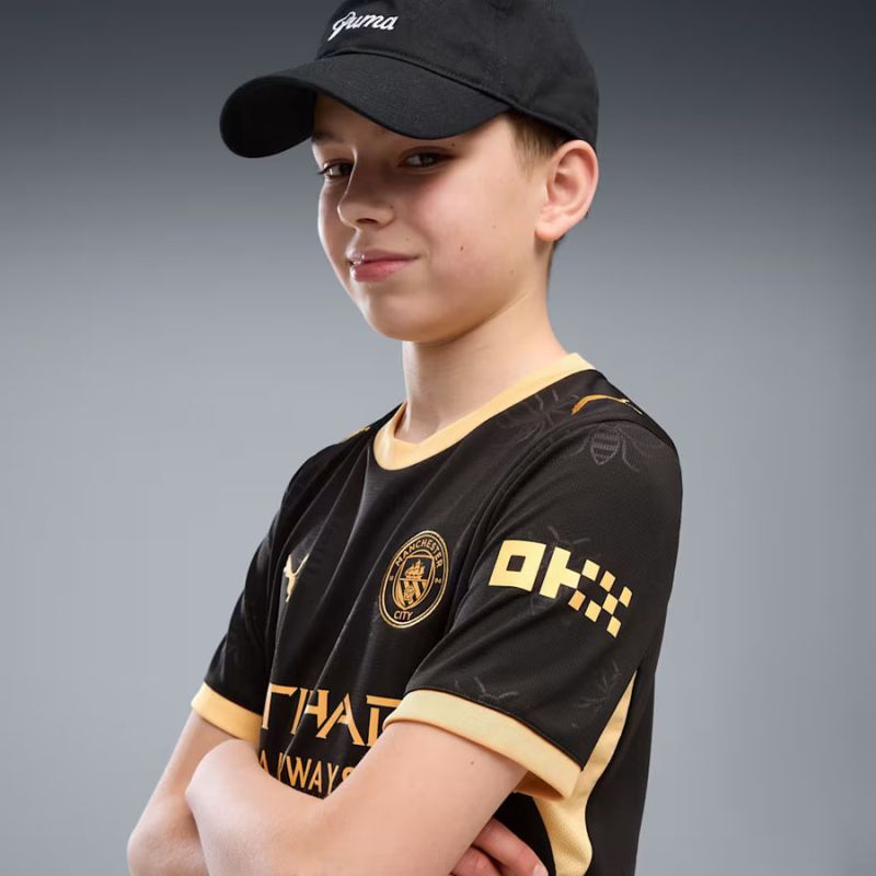 Puma Manchester City Away Replica JSY Junior Jersey fekete póló 784342-03