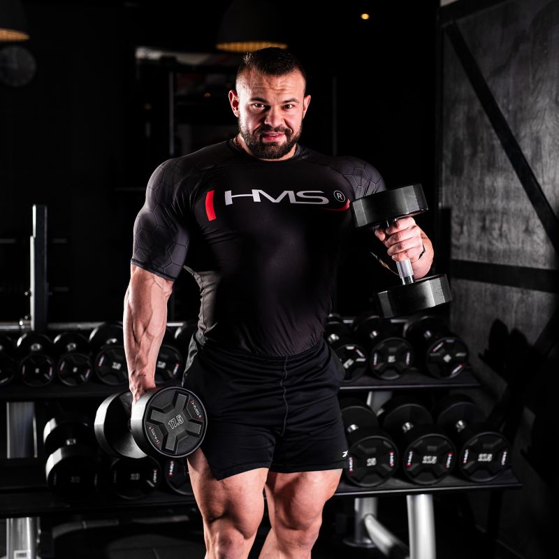HMS HPC 17.5 KG POLYURETHANE Dumbbell CPU súlyzó 17-66-196