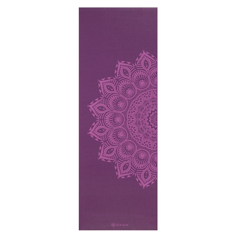 Gaiam Purple Mandala yoga mat 6mm 62202 Edzőfelszerelés