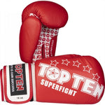 TOP TEN RTT-10 SUPERFIGHT 3000 STARS Boxing Gloves (WAKO APPROVED new) 10 oz+czerwony kesztyű
