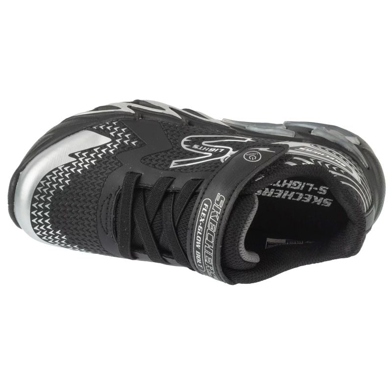 Skechers S-Lights: Flex-Glow Bolt 400138L-BKSL Black fekete utcai cipő