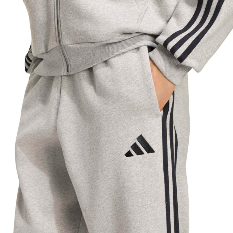 Adidas Men's Essentials 3-Stripes Fleece Tapered Cuffed szürke nadrág KY4127