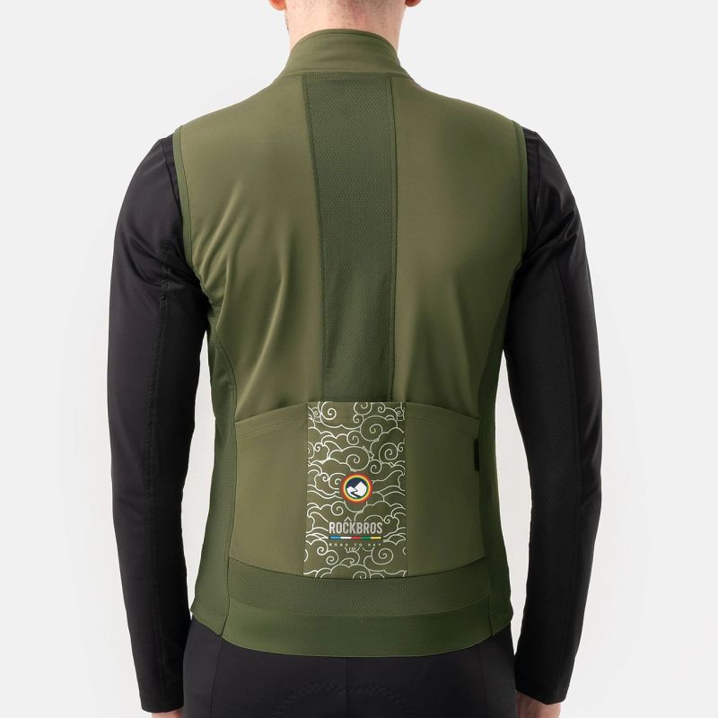 Rockbros ROAD TO SKY insulated windproof vest M - green m \ zielony vests