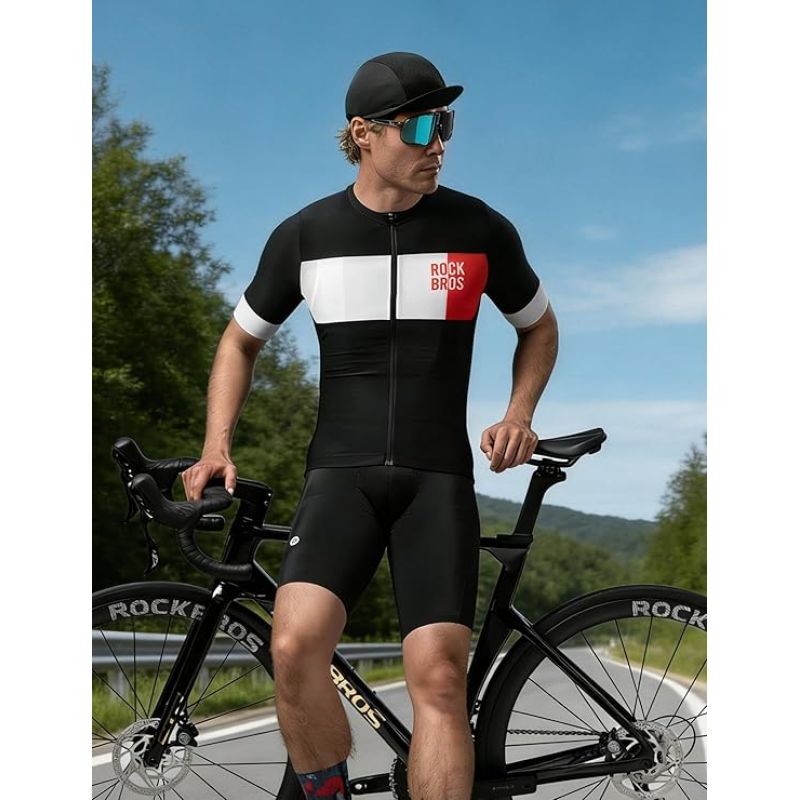 Rockbros Men's Cycling Jersey Black