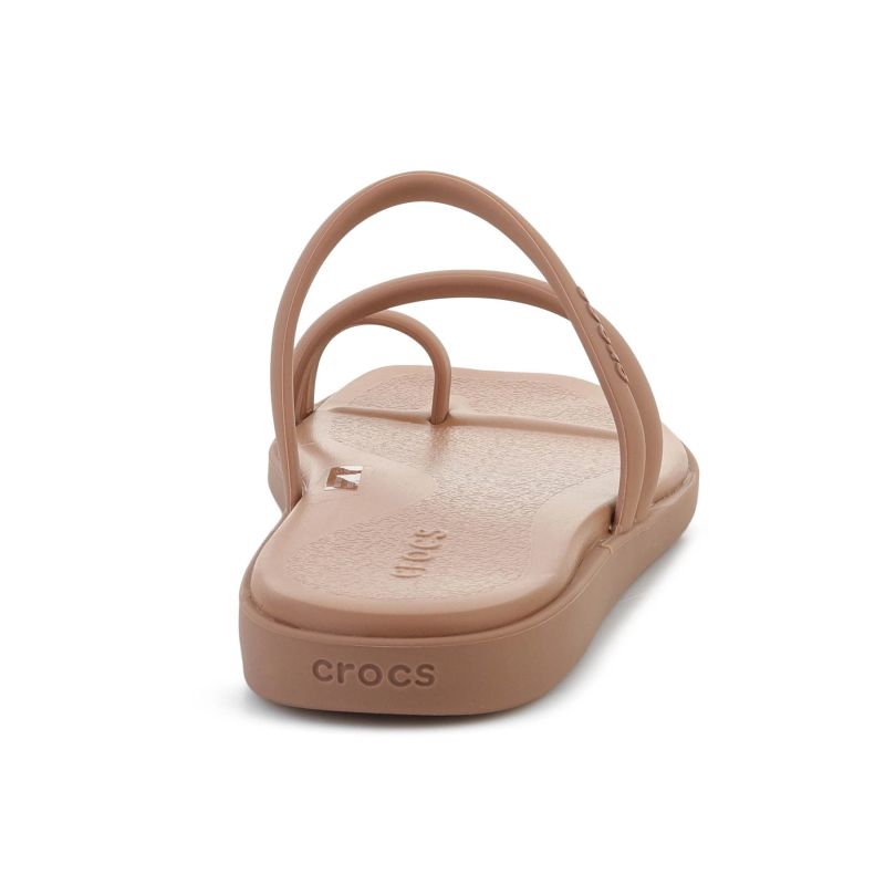 Crocs Miami Toe Loop Sandal In Milk Chocolate