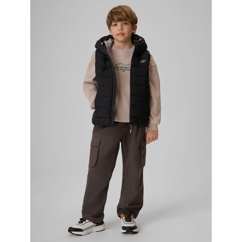 4F Boy's vest with synthetic filling gyerek mellény 4FJRSS26TVJAM397-20S