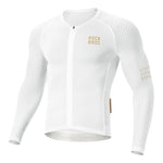 Rockbros Diamond Long Sleeve Cycling Jersey Size XL - White biały \ xl póló