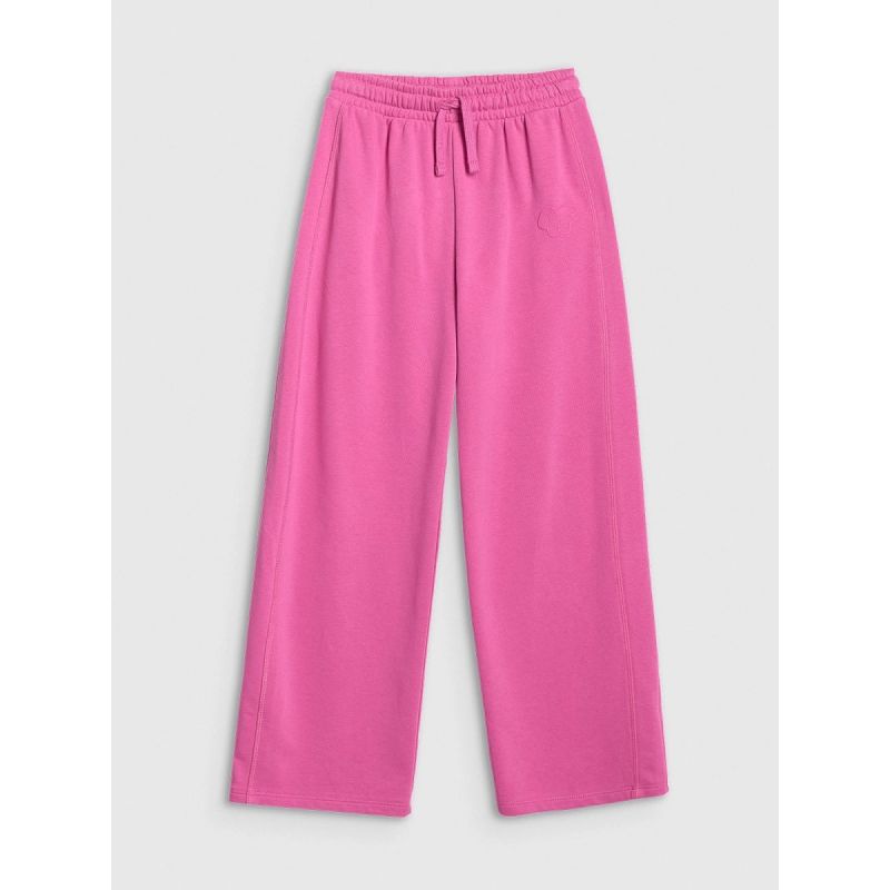 Girls' wide-leg sweatpants 4F 4FJRAW25TTROF1601-54S melegítőnadrág