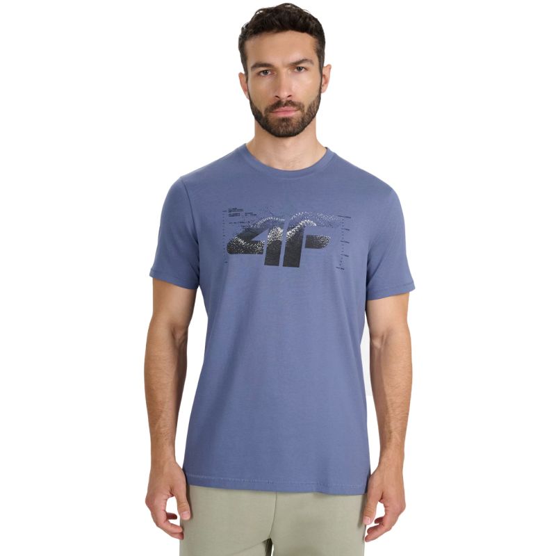 4f Men's T-shirt M2359 denim 4FWAW25TTSHM2359 32S Ruházat
