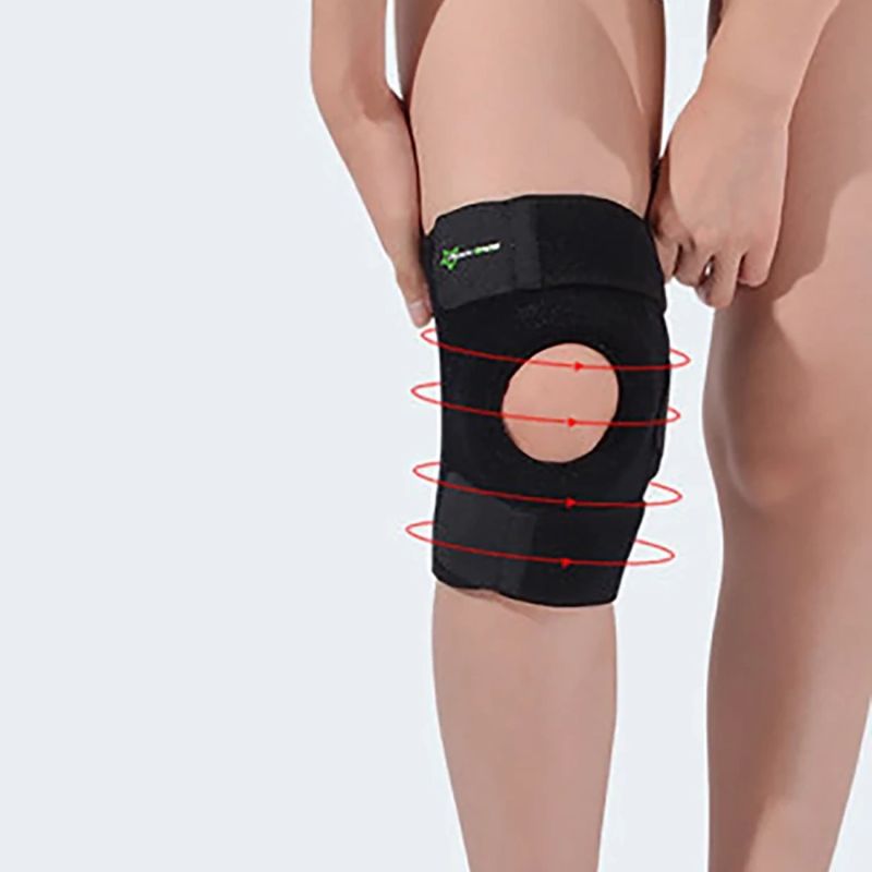 Rockbros sports protector for patella and knee joint, size - black fekete protectors and knee pads