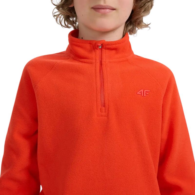 4f Fleece sweatshirt for boy M058 red 4FJWAW25UFLEM058 62S General