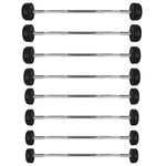 HMS Rubber-coated fixed barbell/bar 10 kg GSG-10 fekete súlyzó 17-58-014