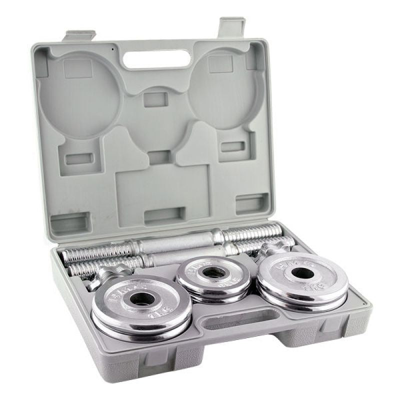 HMS Dumbbells in a case CHROME 2x7.5kg STC15 edzőfelszerelés 17-59-102