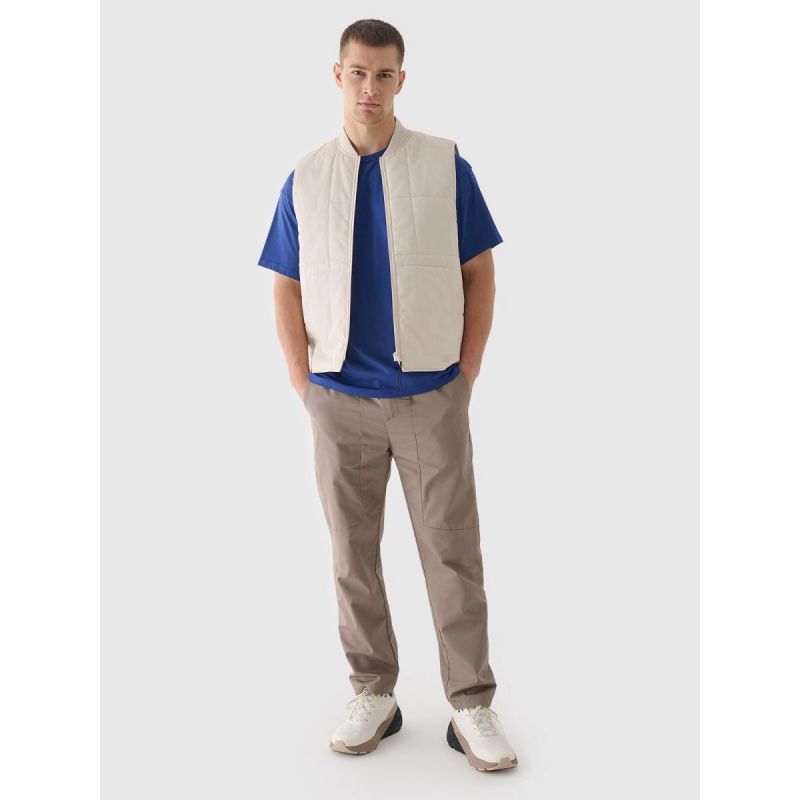 Men's down vest with stand-up collar 4F 4FRAW24TVESM171-12S mellény