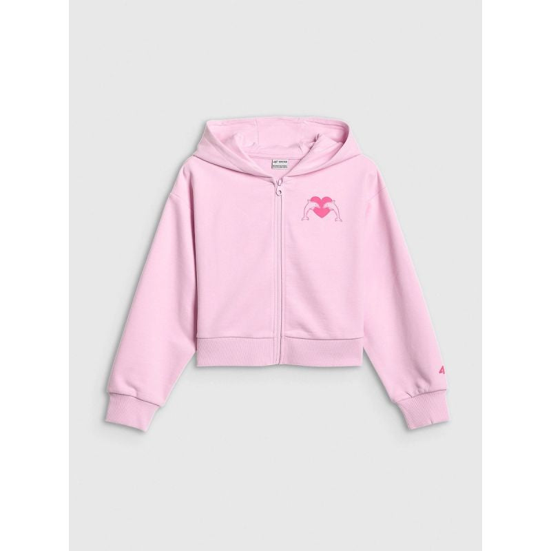 Girls' loose sweatshirt with hood 4F