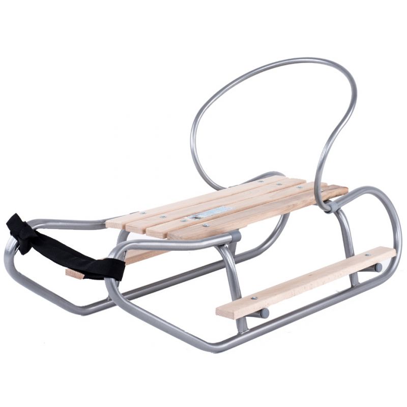 Kimet sled with backrest and footrests barna sportfelszerelés