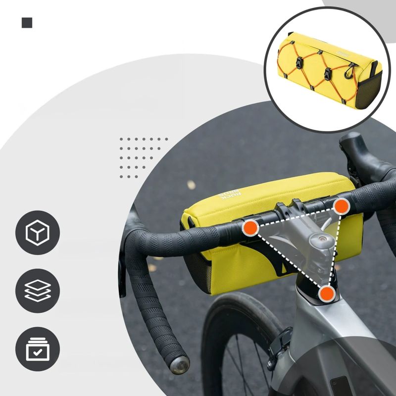Rockbros 30110054006 Handlebar Bicycle 2.2L - Yellow żółty táska