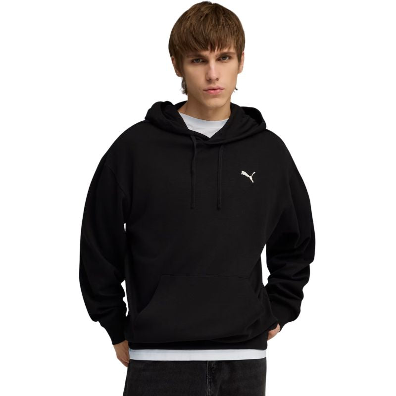 Puma ESS Elevated Relaxed Hoodie Men's 692019 fekete kapucnis pulóver