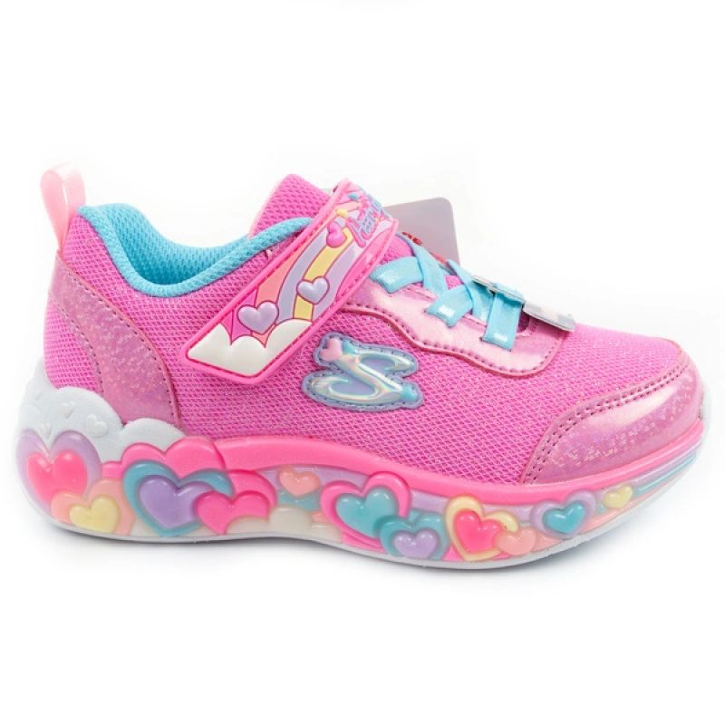Skechers S Lights LED Children's Sports for Girls with Velcro cipő